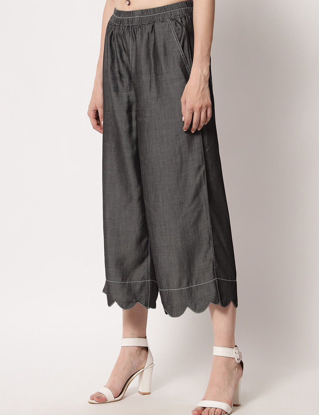 KOTTY Regular Fit Women Grey Trousers 