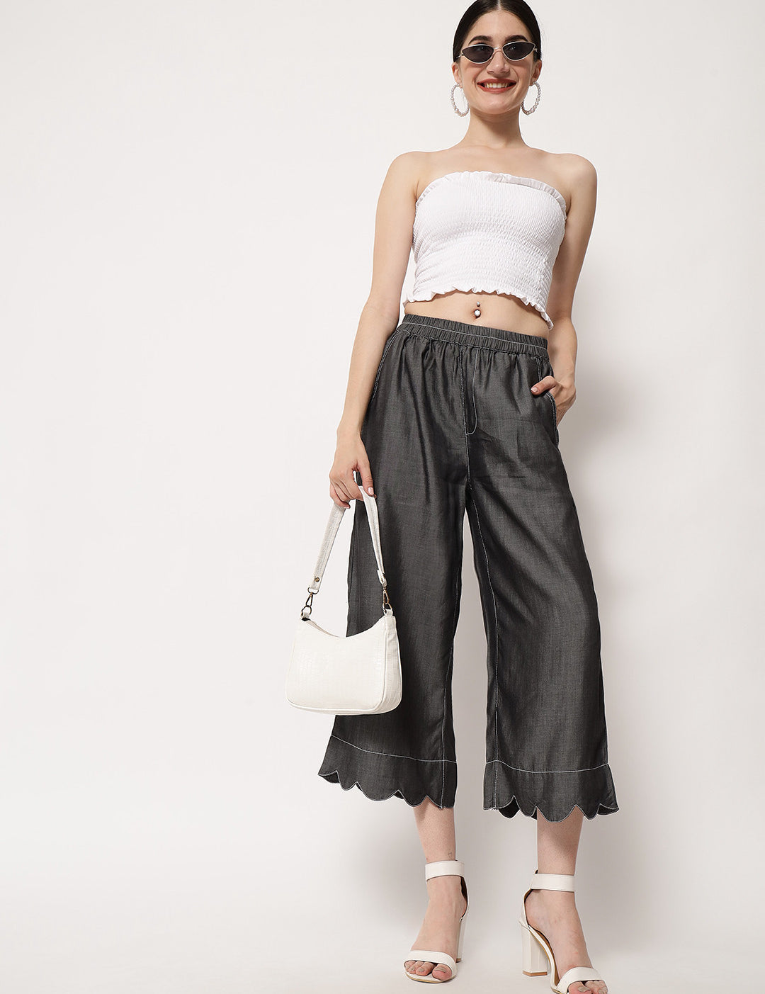 KOTTY Regular Fit Women Grey Trousers 