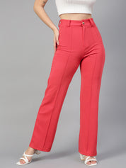 KOTTY Regular Fit Women Pink Trousers 