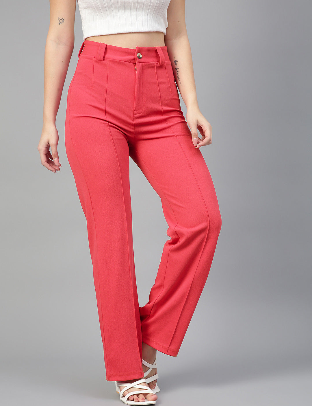 KOTTY Regular Fit Women Pink Trousers 