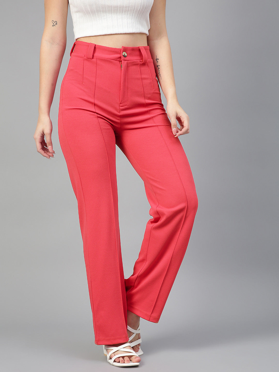 KOTTY Regular Fit Women Pink Trousers 
