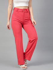 KOTTY Regular Fit Women Pink Trousers 