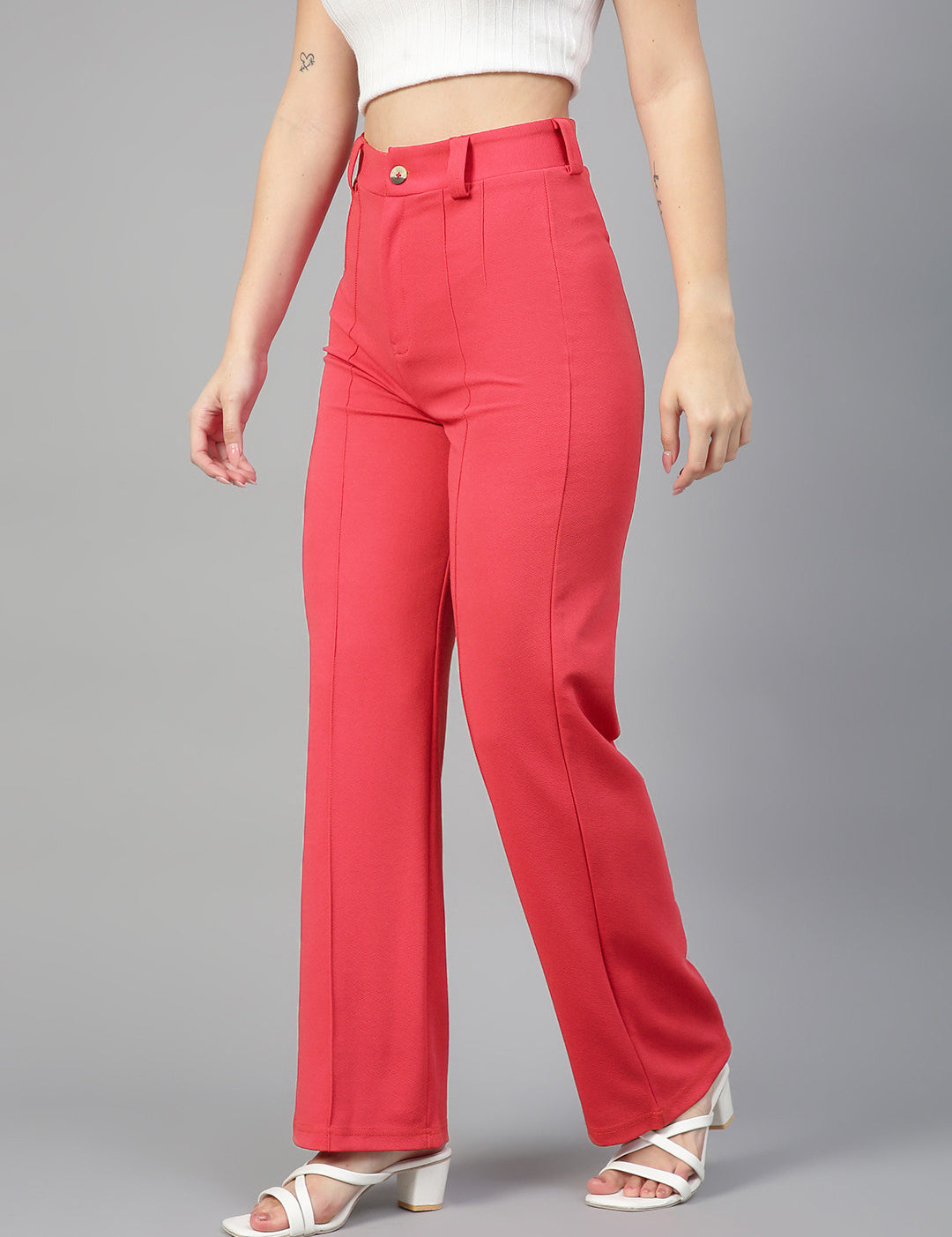 KOTTY Regular Fit Women Pink Trousers 