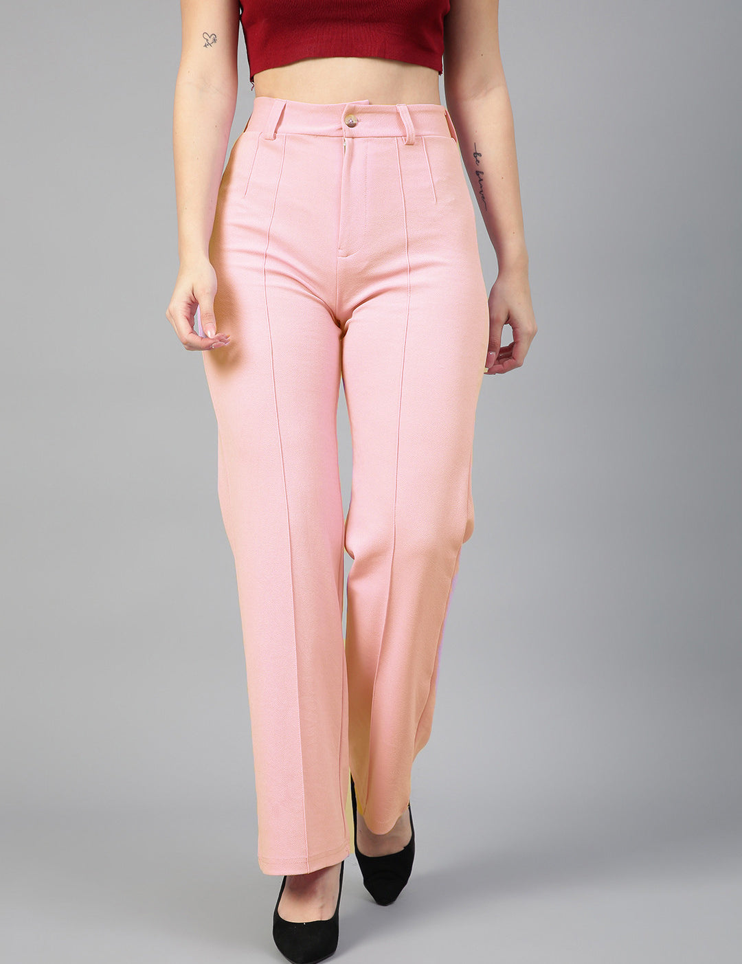 KOTTY Regular Fit Women Pink Trousers 