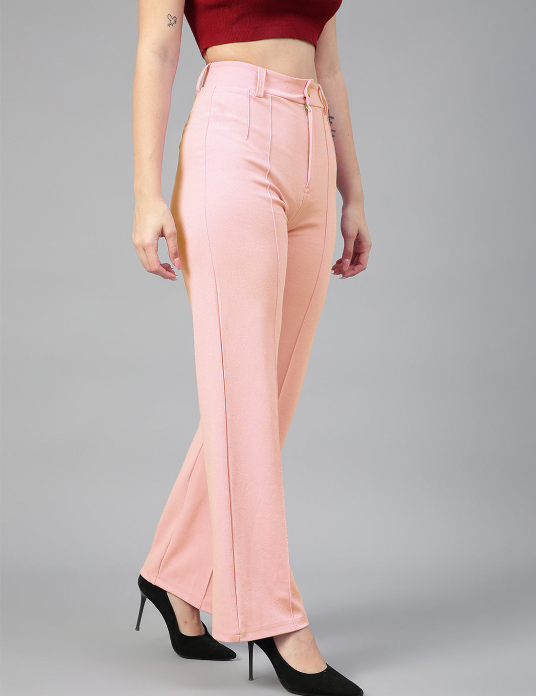 KOTTY Regular Fit Women Pink Trousers 