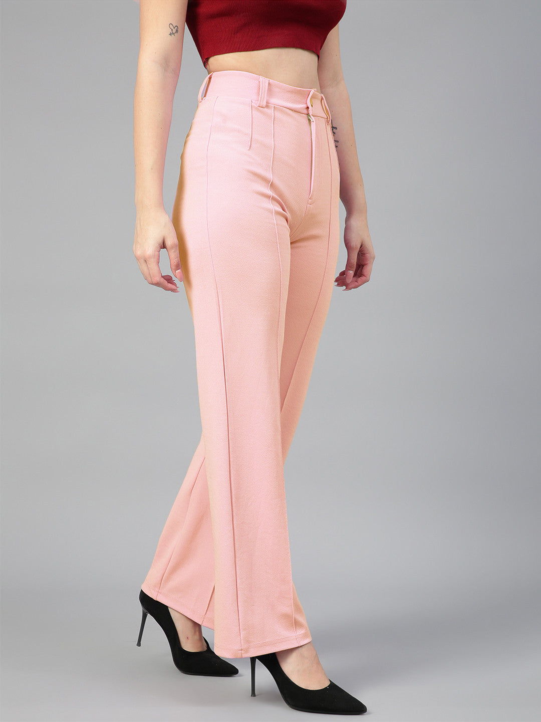 KOTTY Regular Fit Women Pink Trousers 