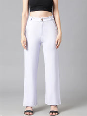 KOTTY Womens Solid Attractive High Rise Pant