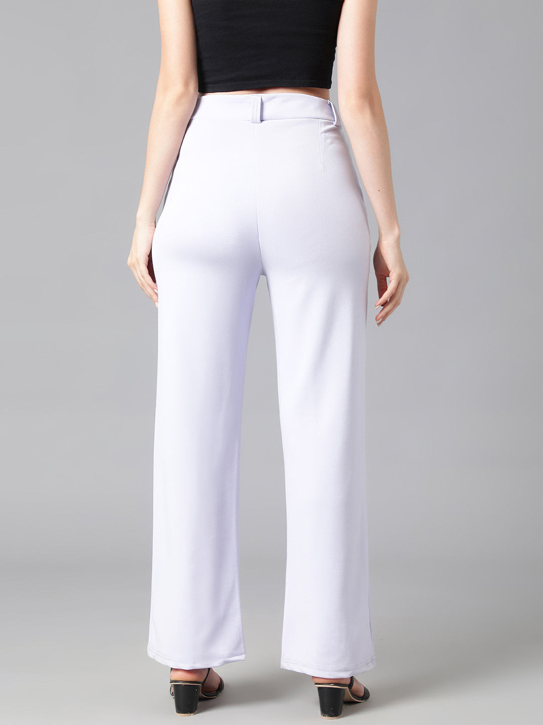 KOTTY Womens Solid Attractive High Rise Pant