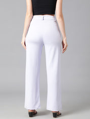 KOTTY Womens Solid Attractive High Rise Pant