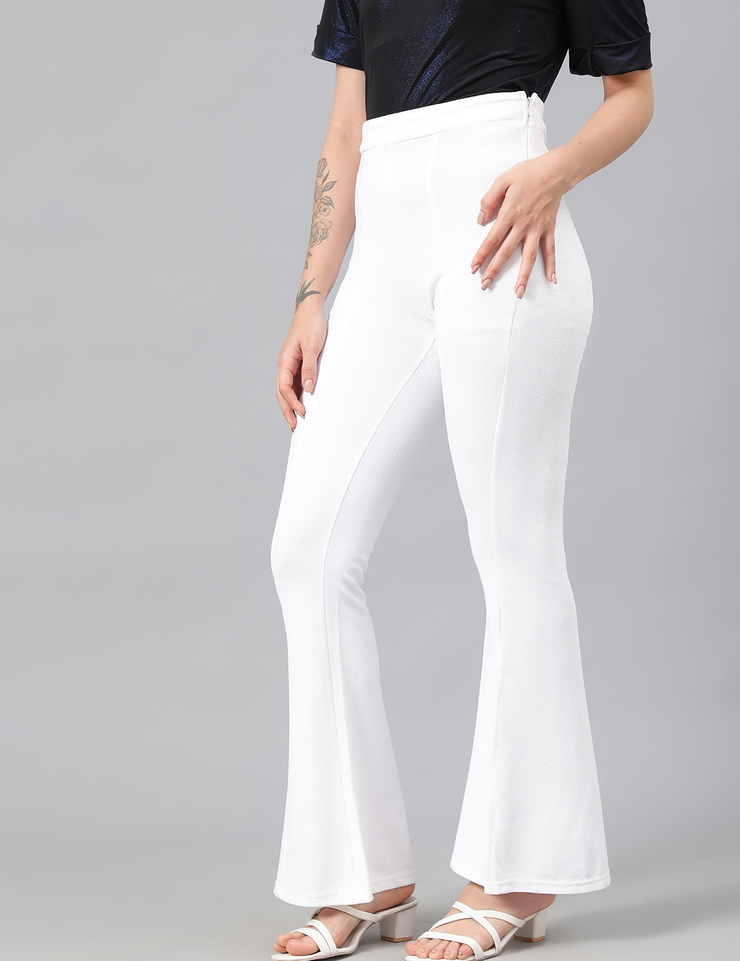 KOTTY Womens Solid Attractive High Rise Pant