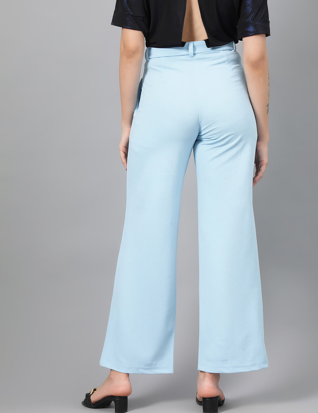 KOTTY Regular Fit Women Light Blue Trousers 