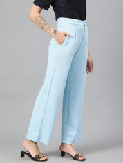 KOTTY Regular Fit Women Light Blue Trousers 