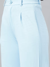 KOTTY Regular Fit Women Light Blue Trousers 