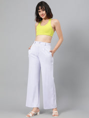 KOTTY Womens Solid Attractive High Rise Pant