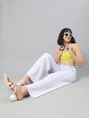 KOTTY Womens Solid Attractive High Rise Pant