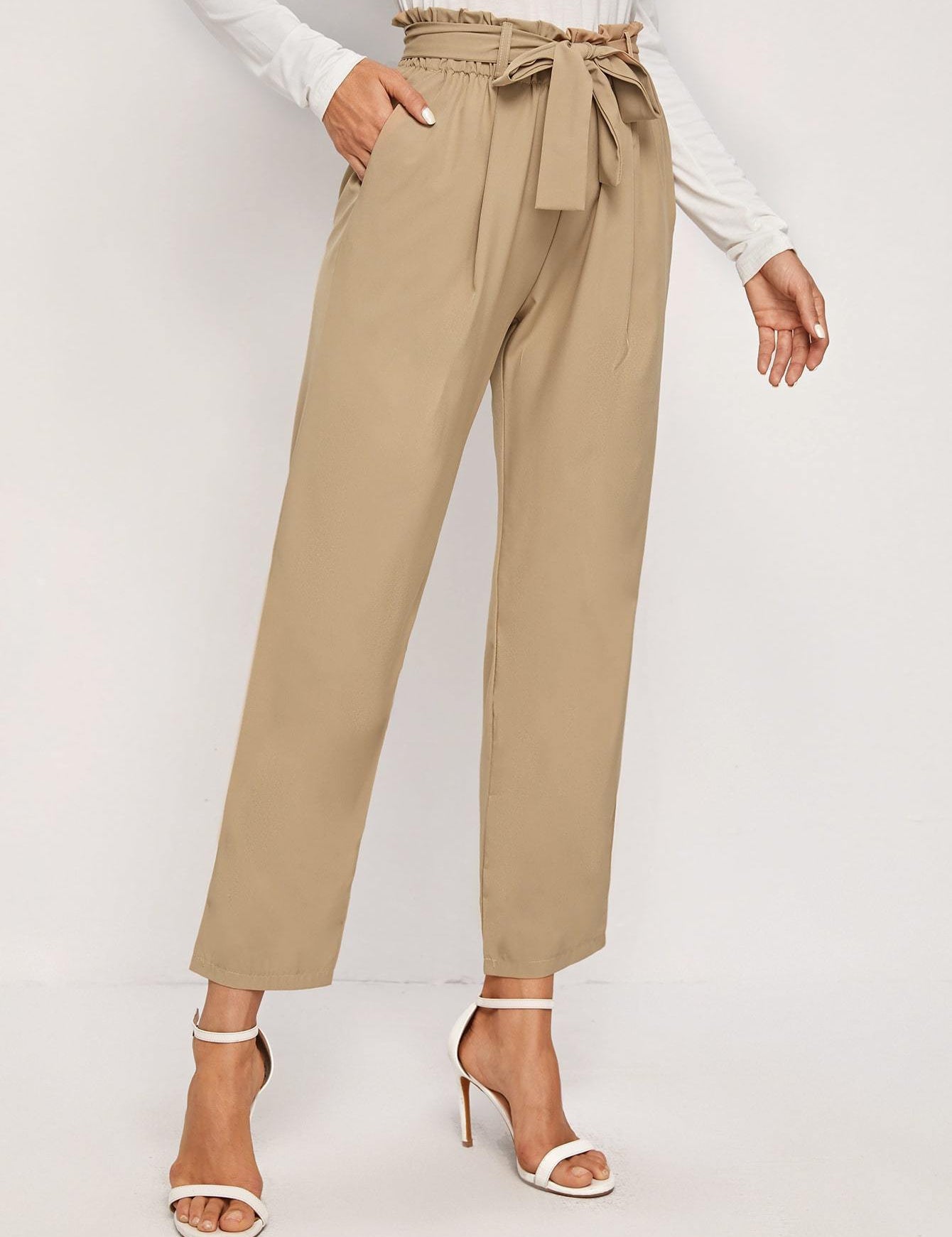 KOTTY Womens Solid Attractive High Rise Pant