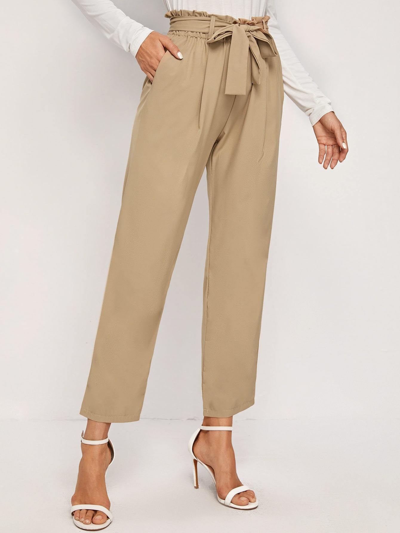 KOTTY Womens Solid Attractive High Rise Pant