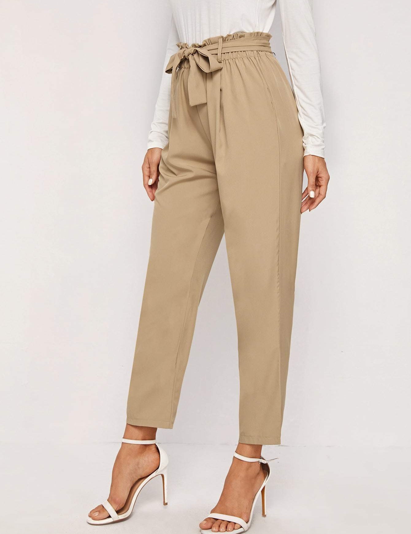 KOTTY Womens Solid Attractive High Rise Pant