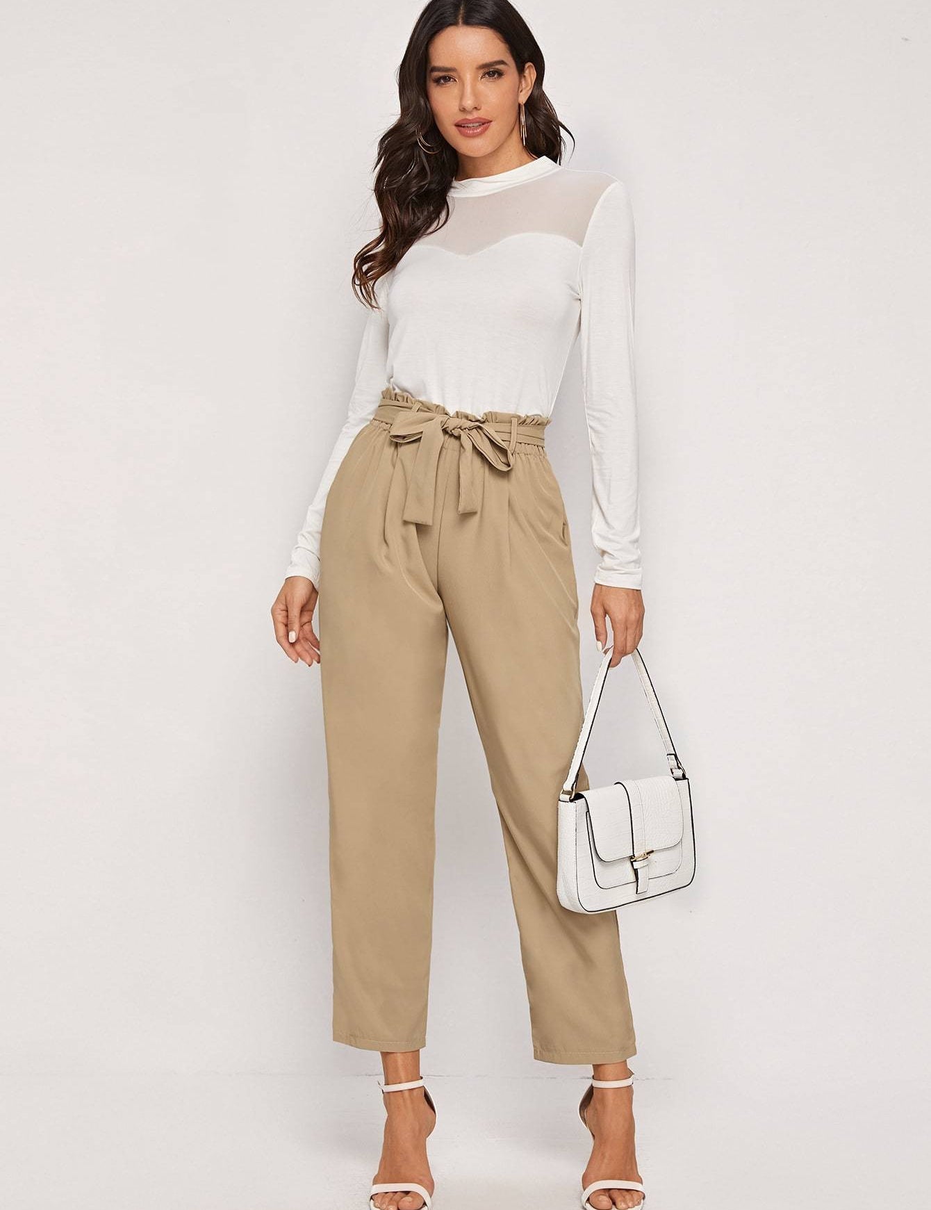 KOTTY Womens Solid Attractive High Rise Pant