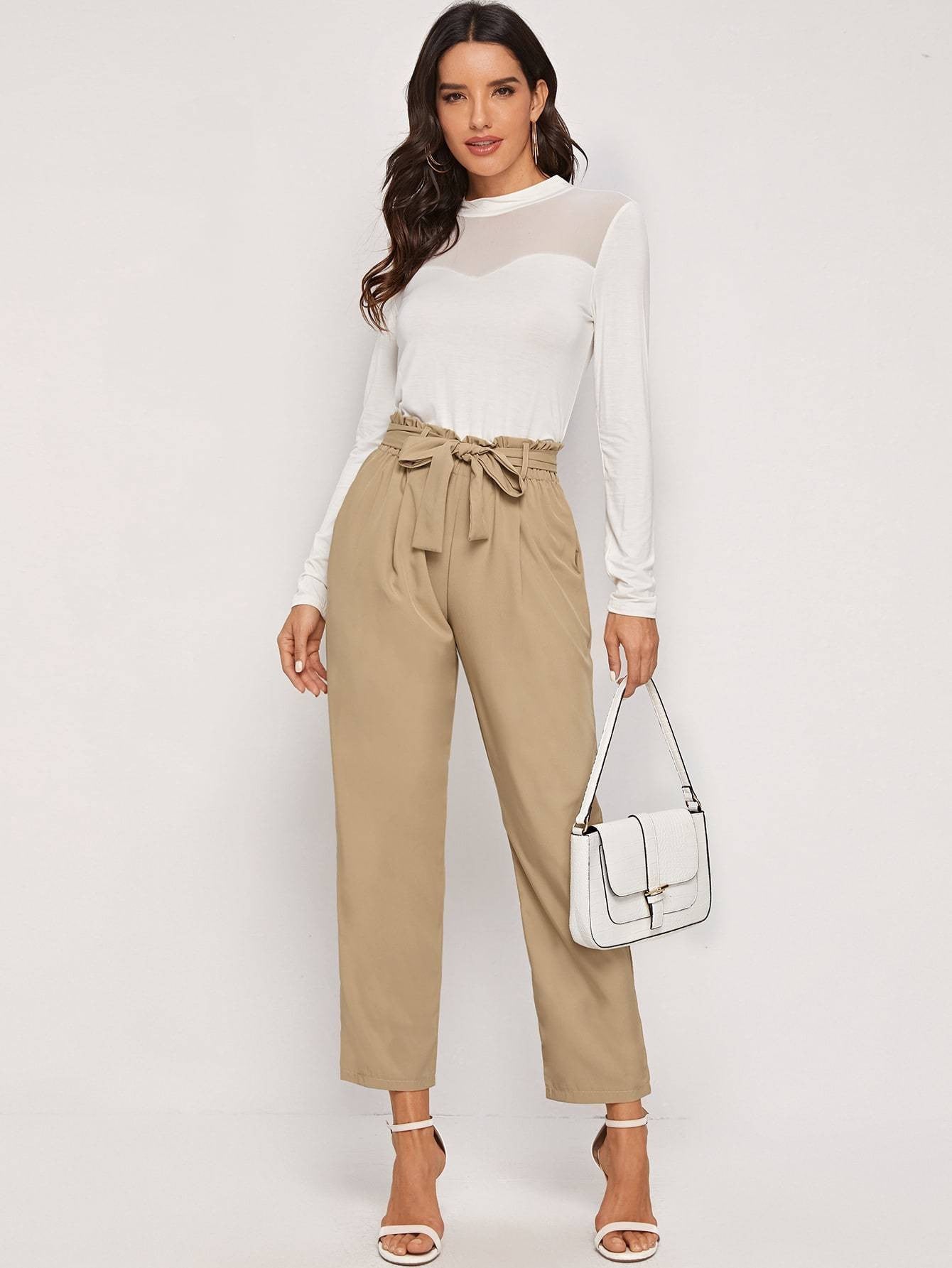 KOTTY Womens Solid Attractive High Rise Pant