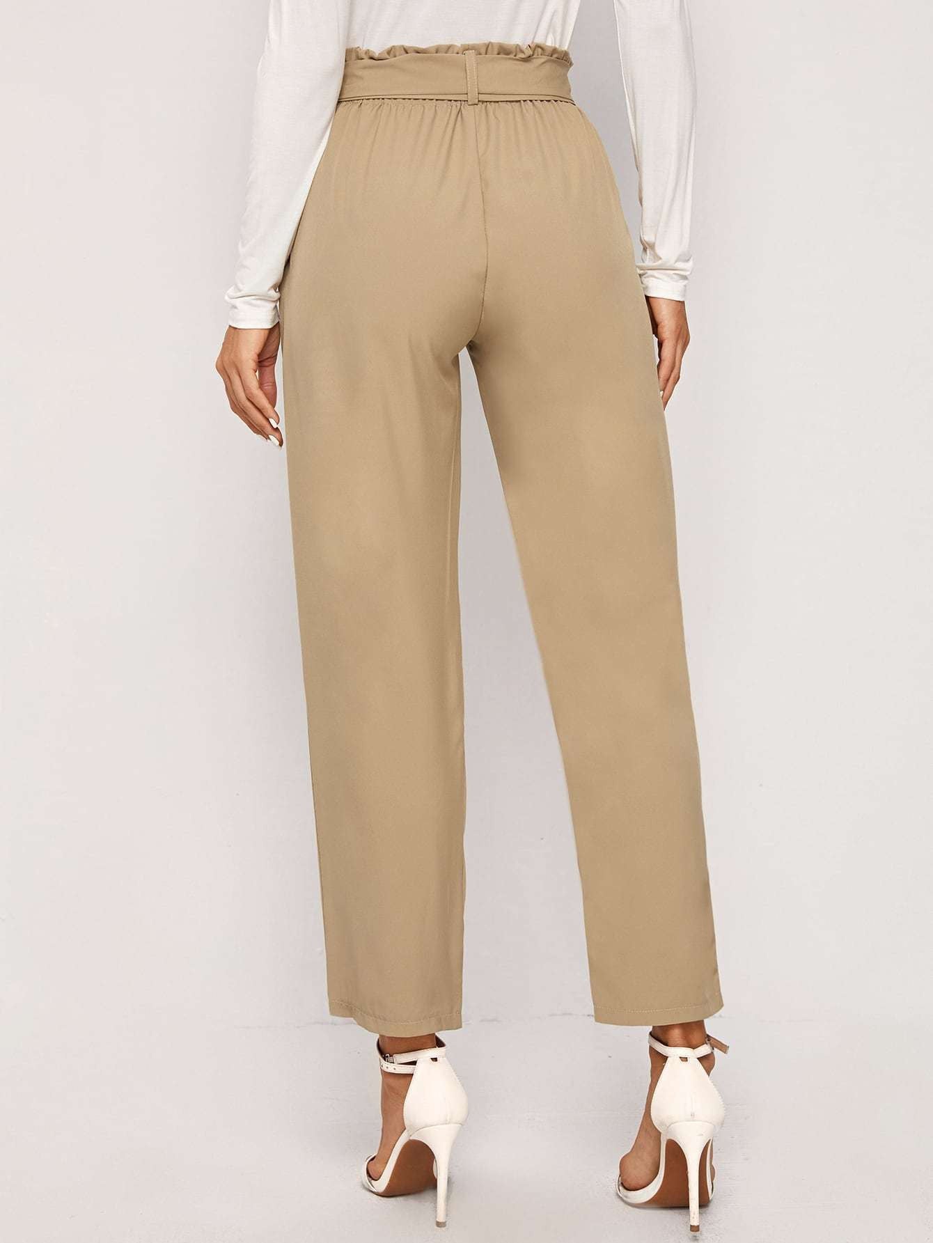 KOTTY Womens Solid Attractive High Rise Pant