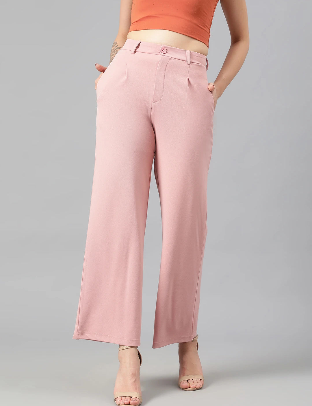 KOTTY Regular Fit Women Pink Trousers 