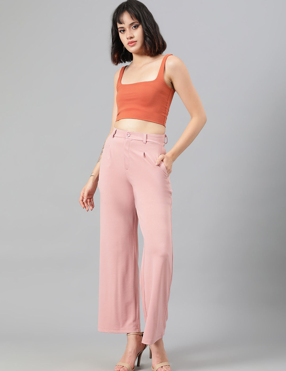 KOTTY Regular Fit Women Pink Trousers 