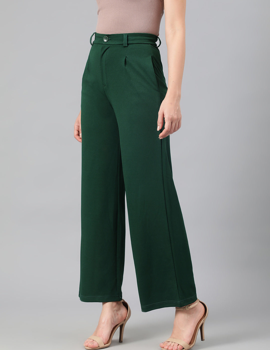 KOTTY Womens Solid Attractive High Rise Pant