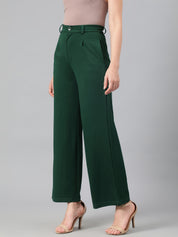 KOTTY Womens Solid Attractive High Rise Pant
