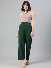 KOTTY Womens Solid Attractive High Rise Pant