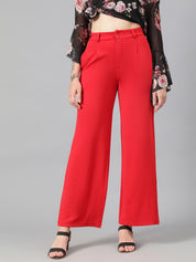 KOTTY Regular Fit Women Red Trousers 