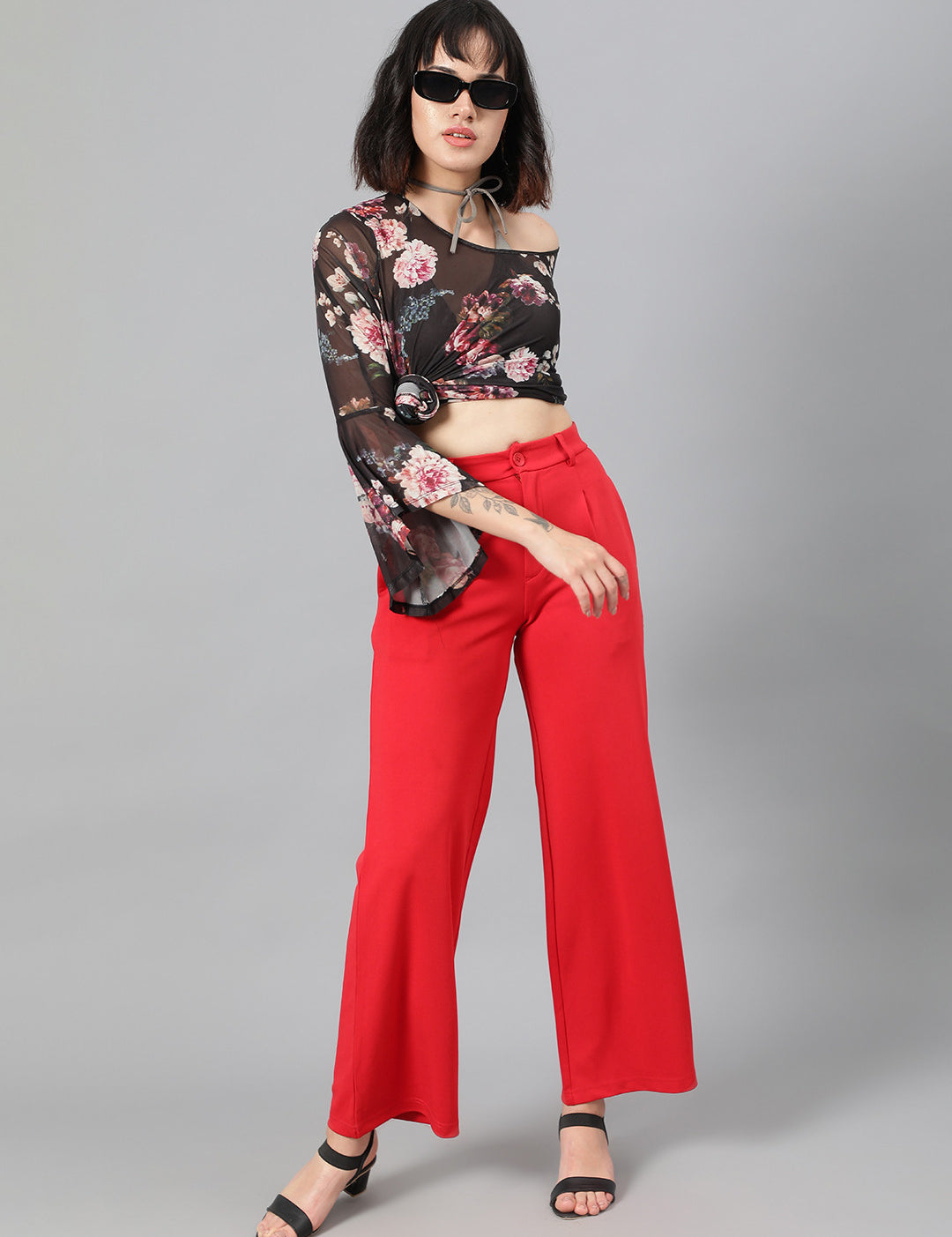 KOTTY Regular Fit Women Red Trousers 