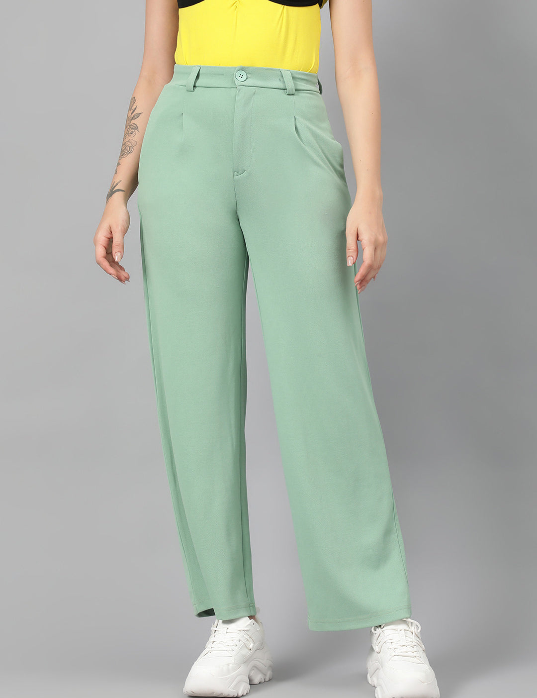 KOTTY Regular Fit Women Green Trousers 