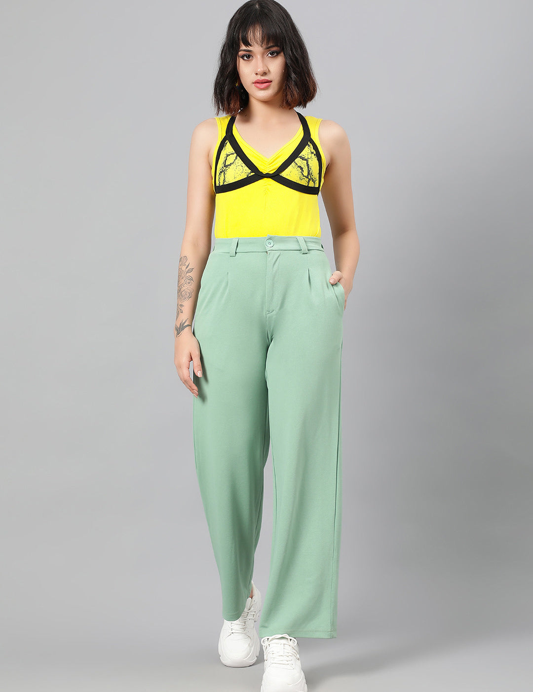 KOTTY Regular Fit Women Green Trousers 