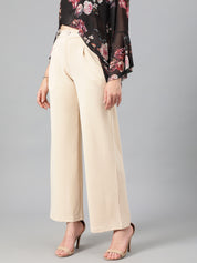 KOTTY Regular Fit Women Beige Trousers 