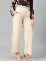 KOTTY Regular Fit Women Beige Trousers 