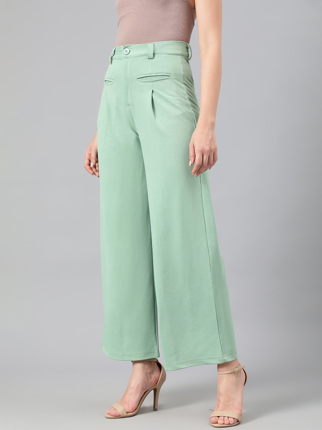 KOTTY Regular Fit Women Green Trousers 