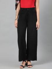 KOTTY Regular Fit Women Black Trousers 