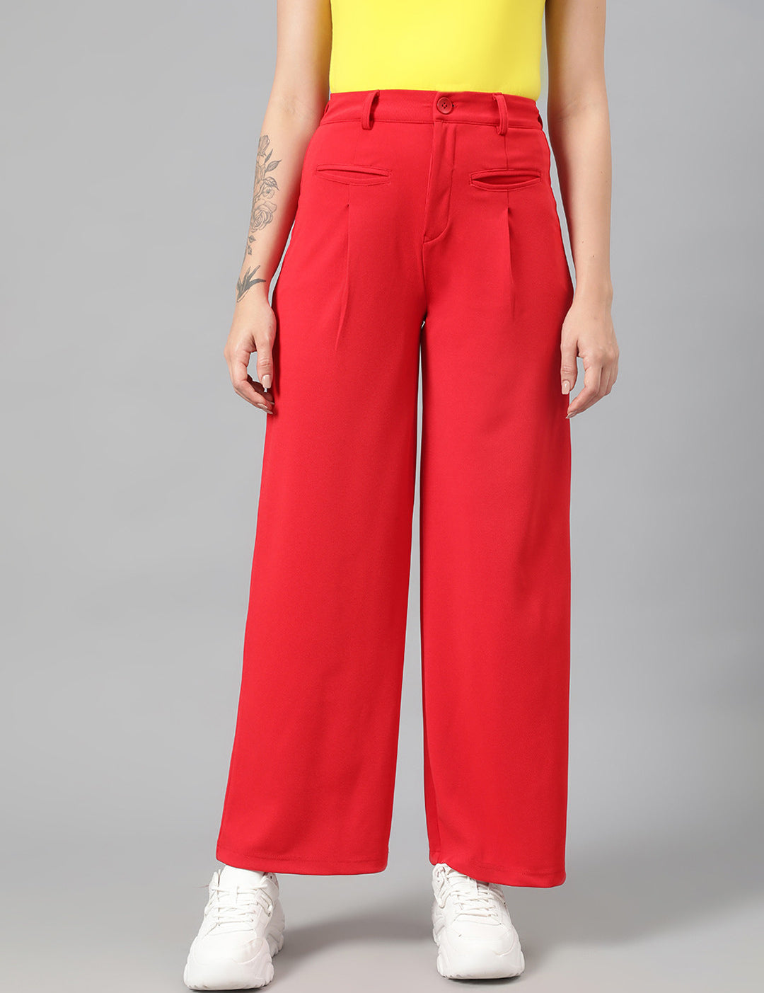 KOTTY Regular Fit Women Red Trousers 