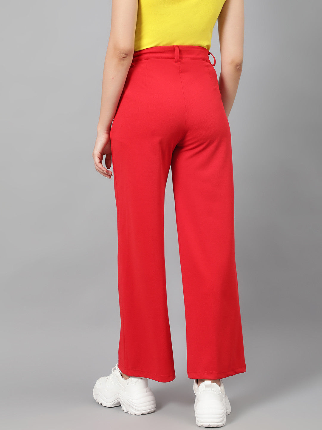 KOTTY Regular Fit Women Red Trousers 