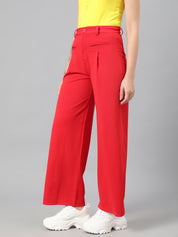 KOTTY Regular Fit Women Red Trousers 