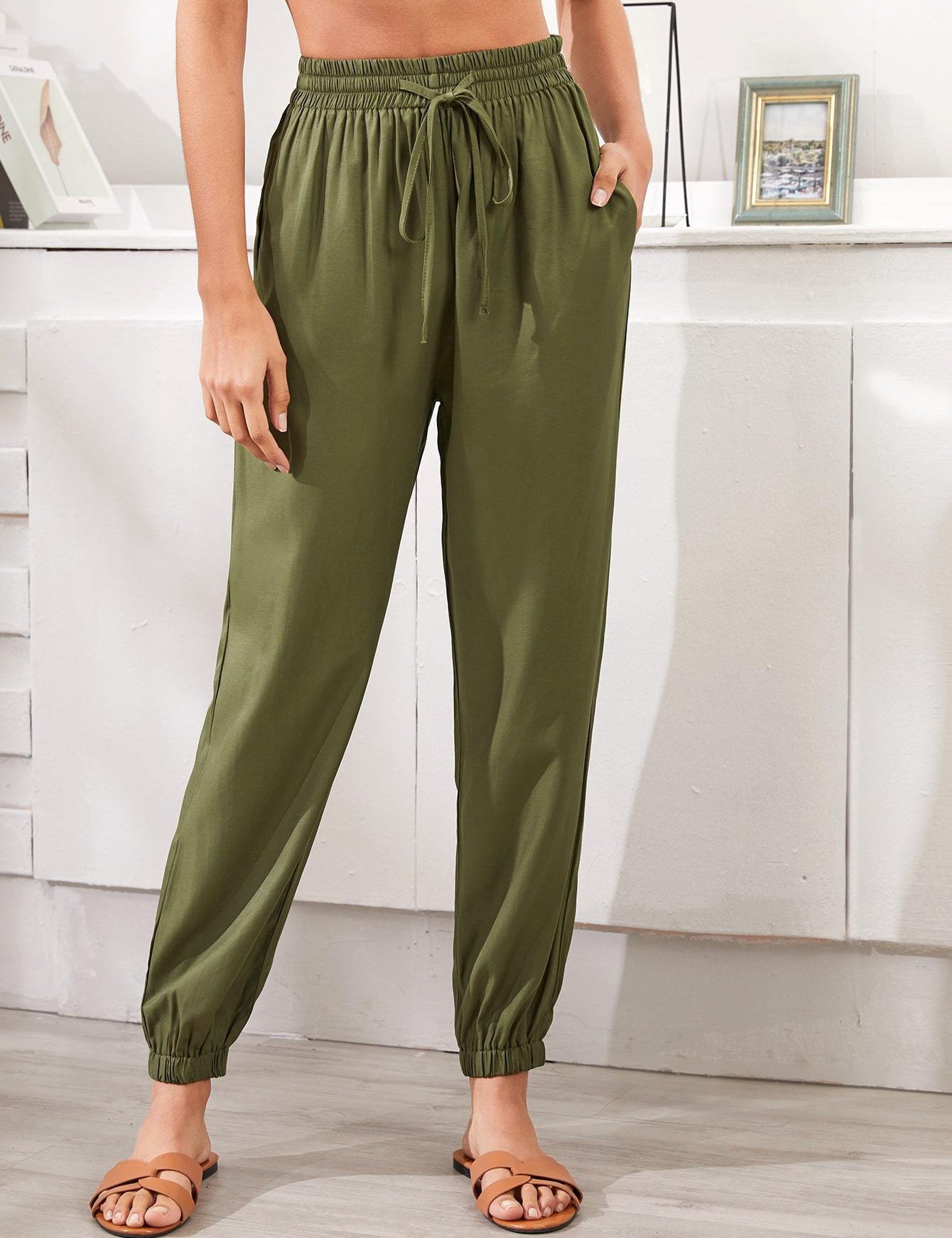 KOTTY Womens Solid Attractive High Rise Pant