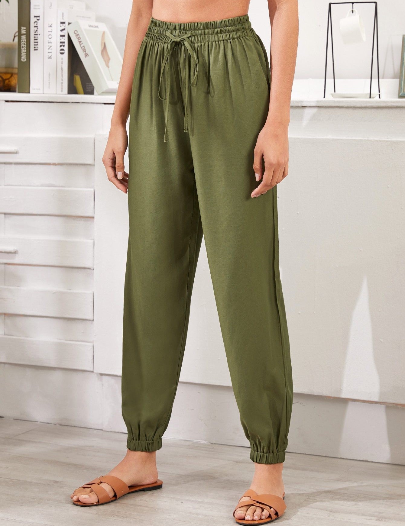 KOTTY Womens Solid Attractive High Rise Pant