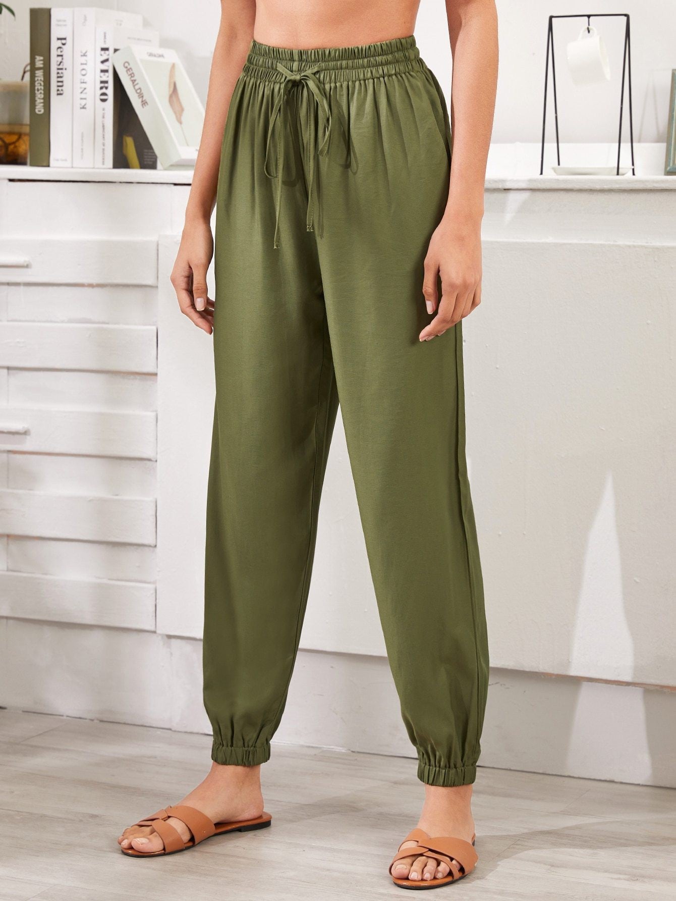 KOTTY Womens Solid Attractive High Rise Pant