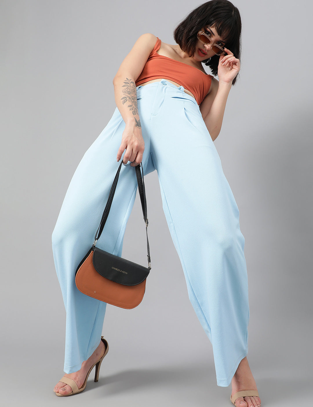 KOTTY Regular Fit Women Blue Trousers 