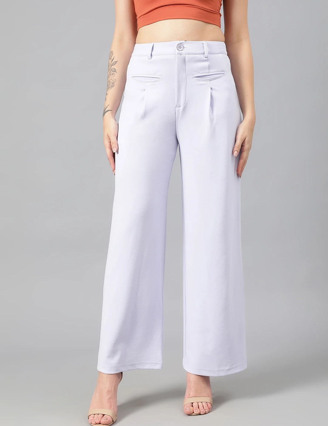 KOTTY Regular Fit Women Purple Trousers 