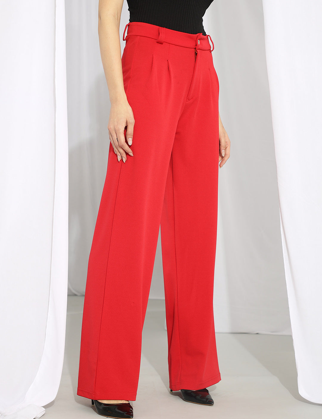 KOTTY Regular Fit Women Red Trousers 