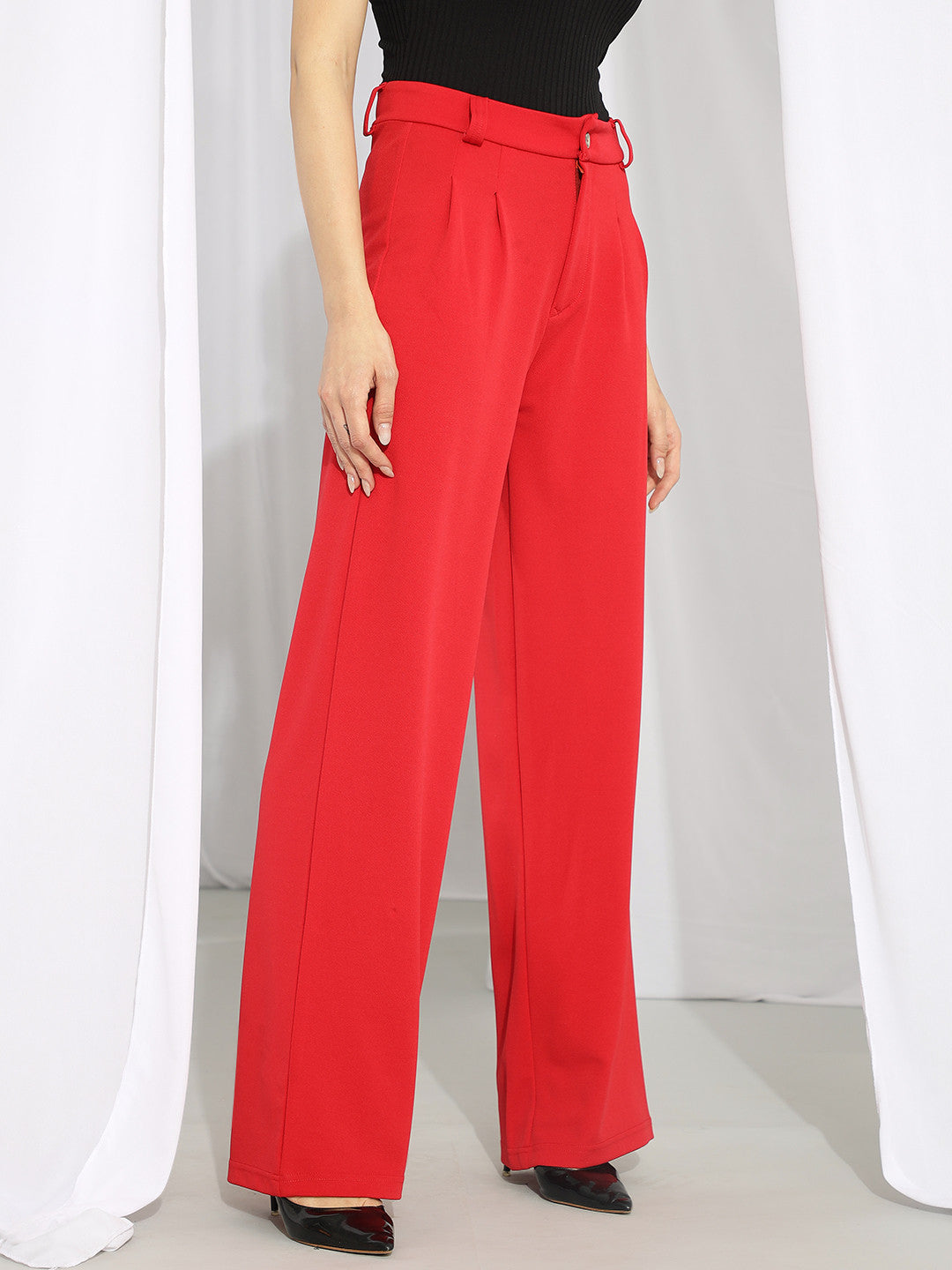KOTTY Regular Fit Women Red Trousers 