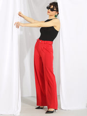 KOTTY Regular Fit Women Red Trousers 