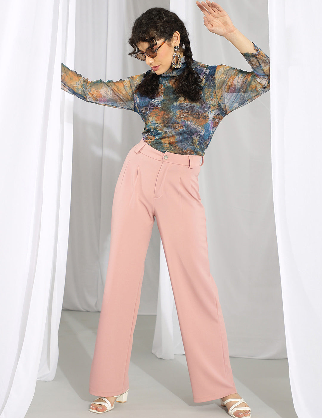 KOTTY Regular Fit Women Pink Trousers 